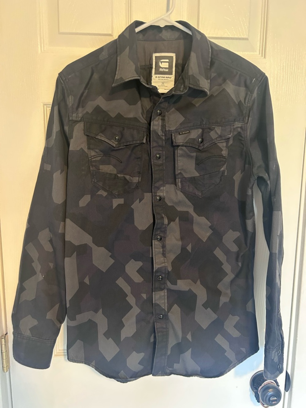 G-Star Raw Dark Gray Button-Up Shirt